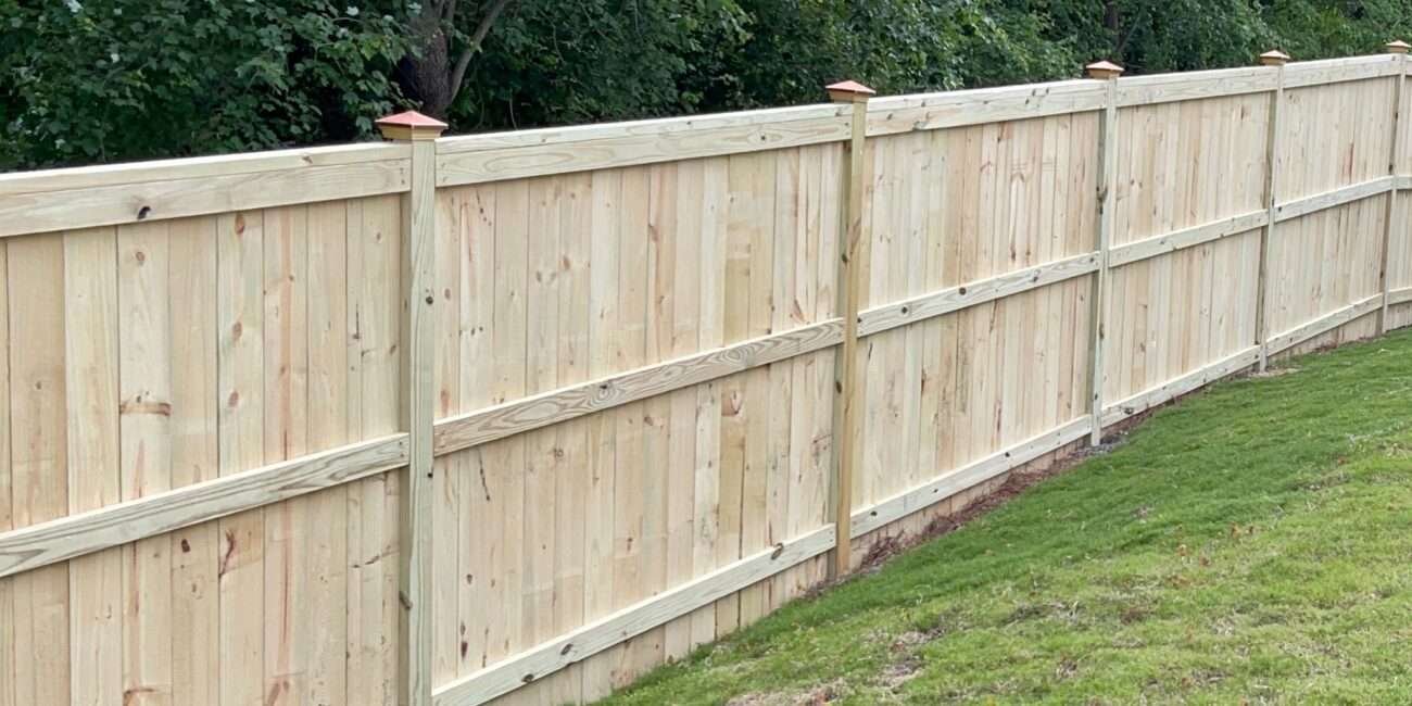 Cap and Trim Wood Fence 1
