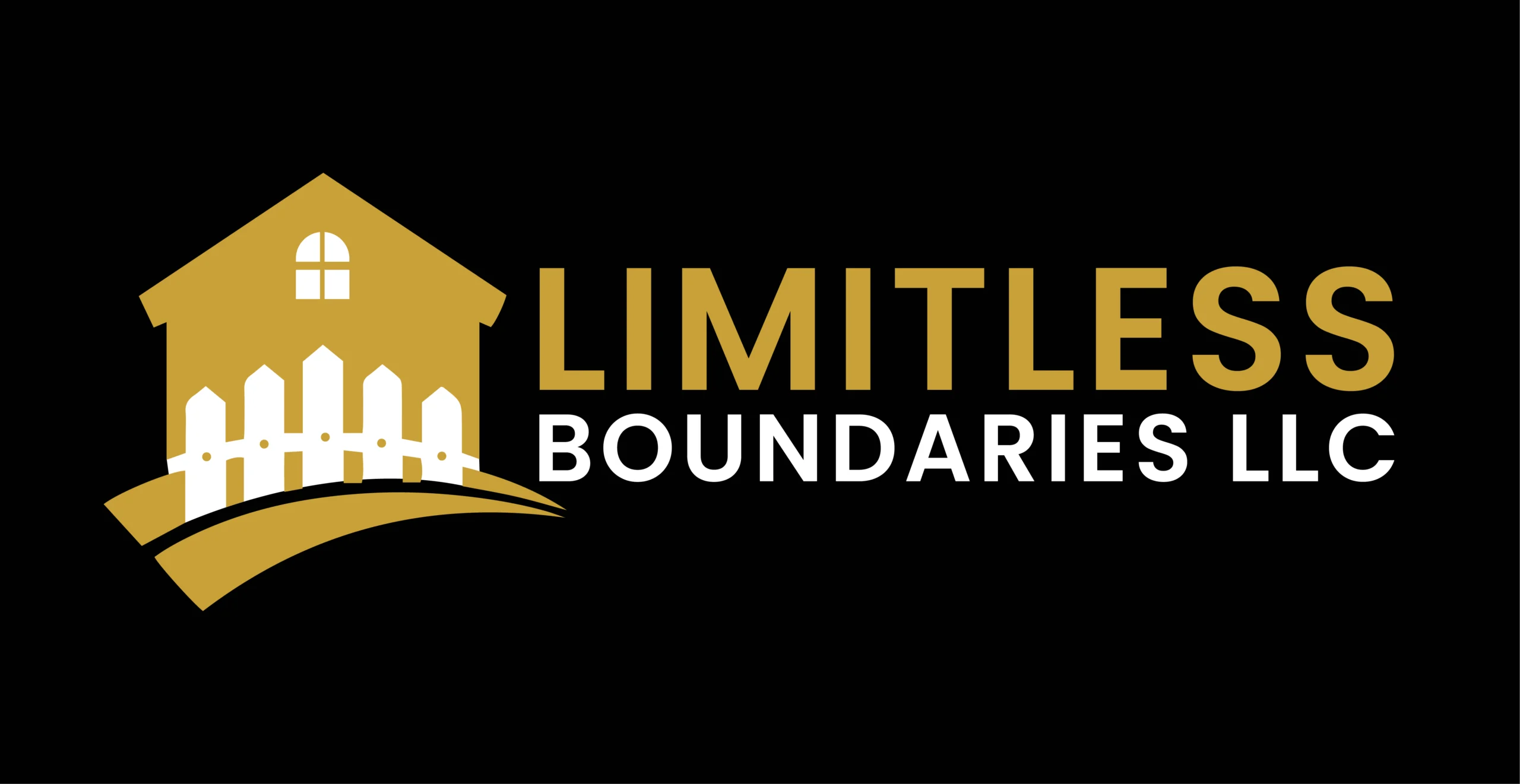 Limitless boundaries llc logo on black background
