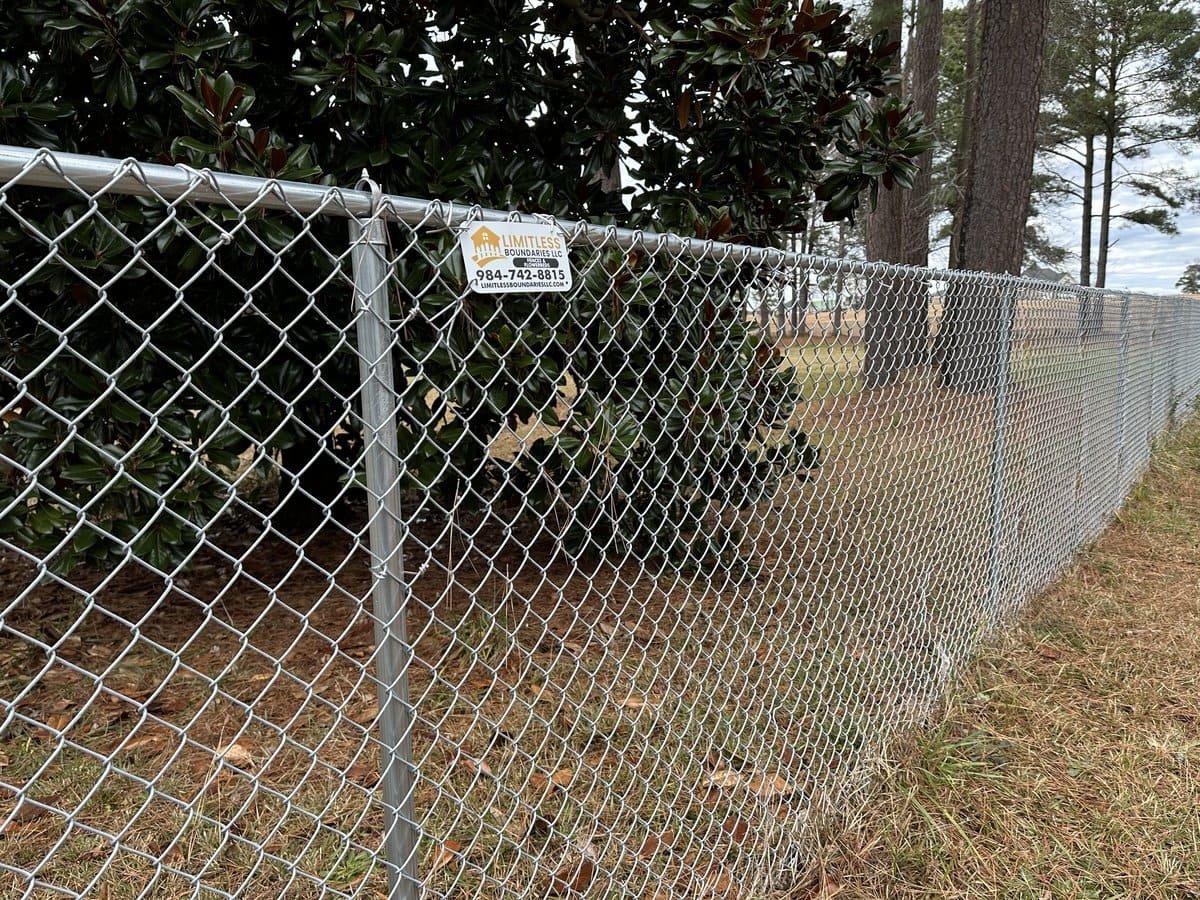 Chain link fence installation for residential property