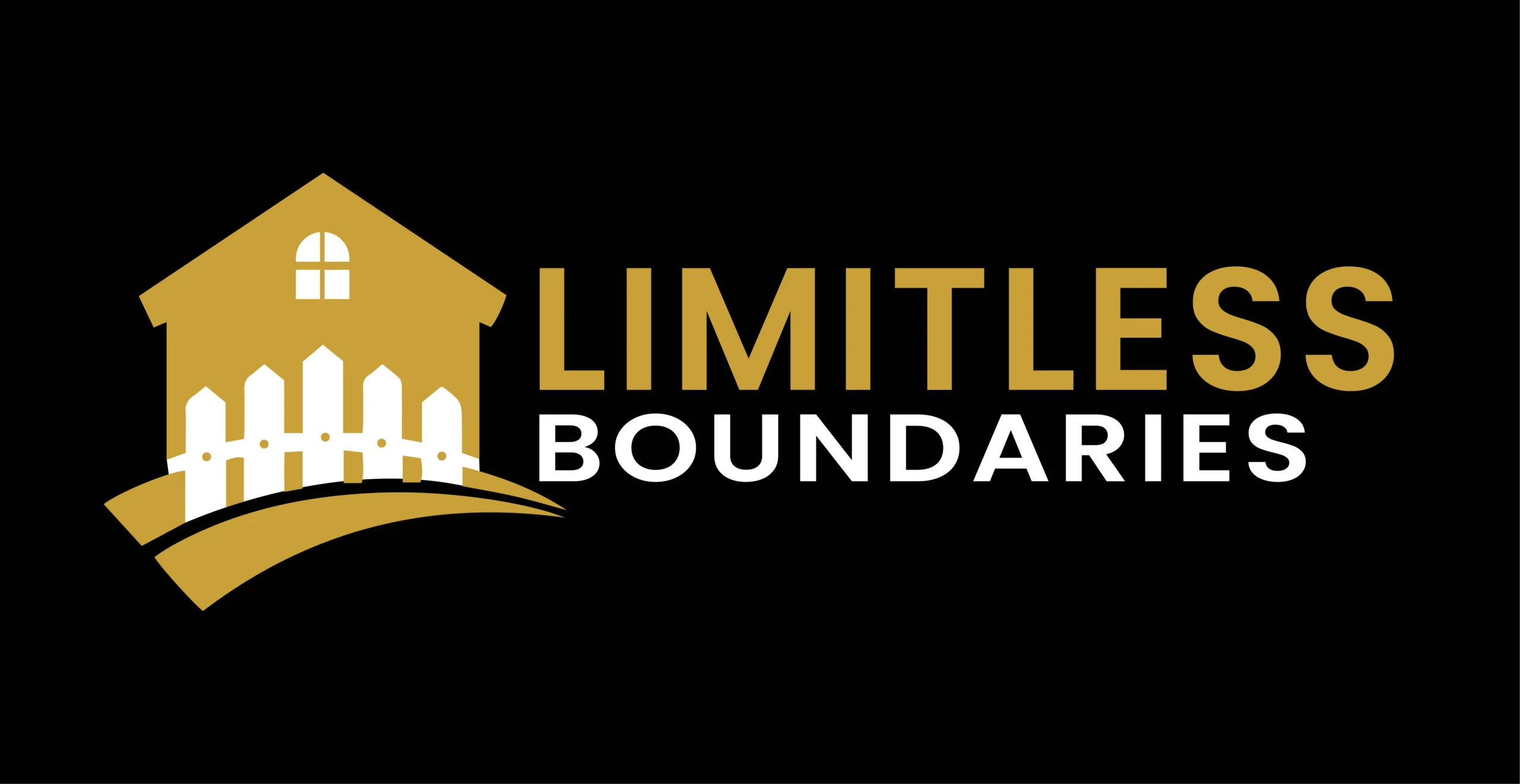 limitless boundaries logo on black background