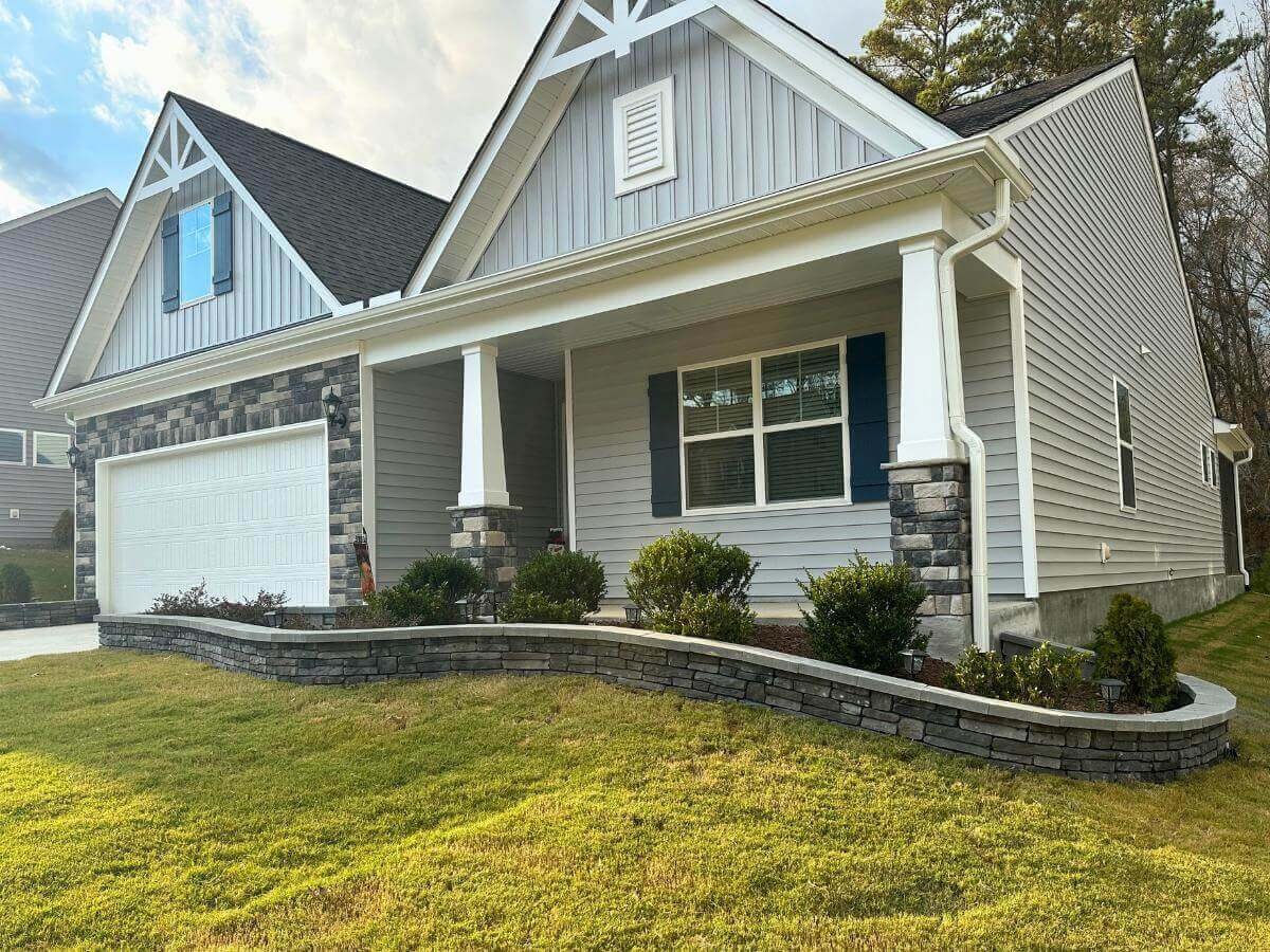 gray stone flower edging in wendell nc