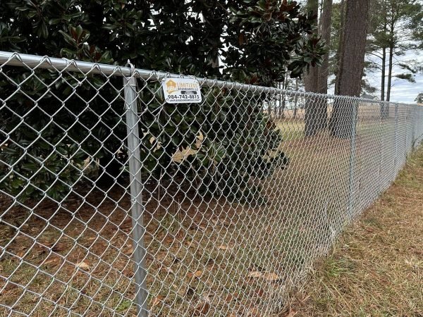 Chain link fence installation for residential property